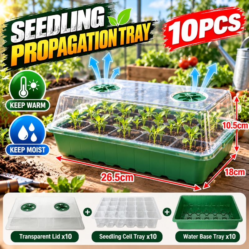 10 Stück Anzuchtschalen mit tr – Humidity Dome Kit Bewertung und Preis